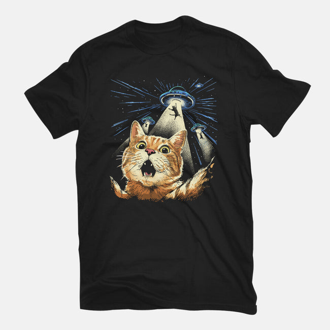 The Purrr-fect Abduction-Unisex-Basic-Tee-GoshWow