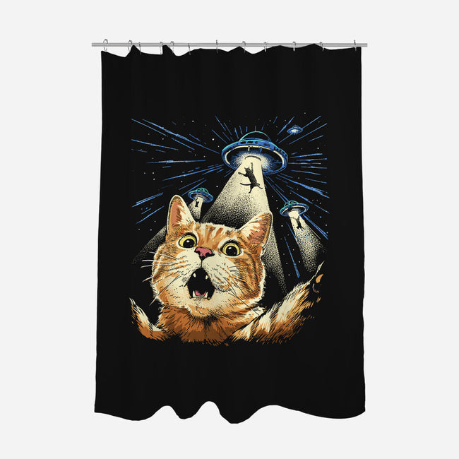 The Purrr-fect Abduction-None-Polyester-Shower Curtain-GoshWow