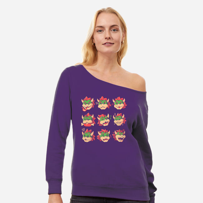 King Moods-Womens-Off Shoulder-Sweatshirt-Arigatees