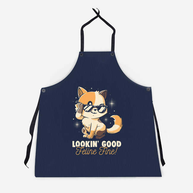 Feline Fine-Unisex-Kitchen-Apron-koalastudio