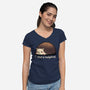 Hedgehug-Womens-V-Neck-Tee-fanfreak1