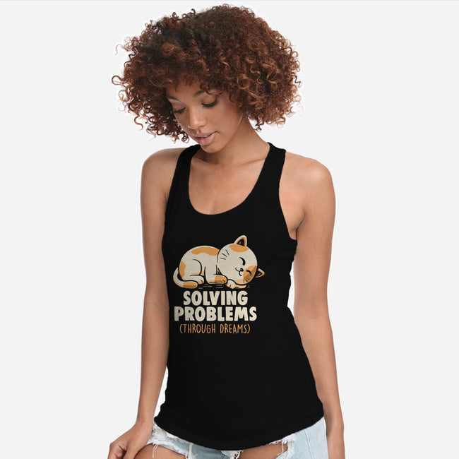 Solving Problems Through Dreams-Womens-Racerback-Tank-koalastudio