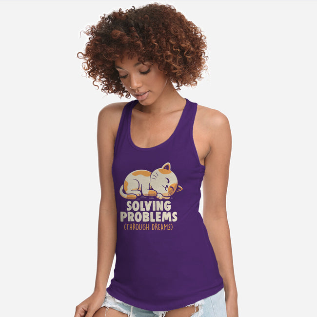 Solving Problems Through Dreams-Womens-Racerback-Tank-koalastudio