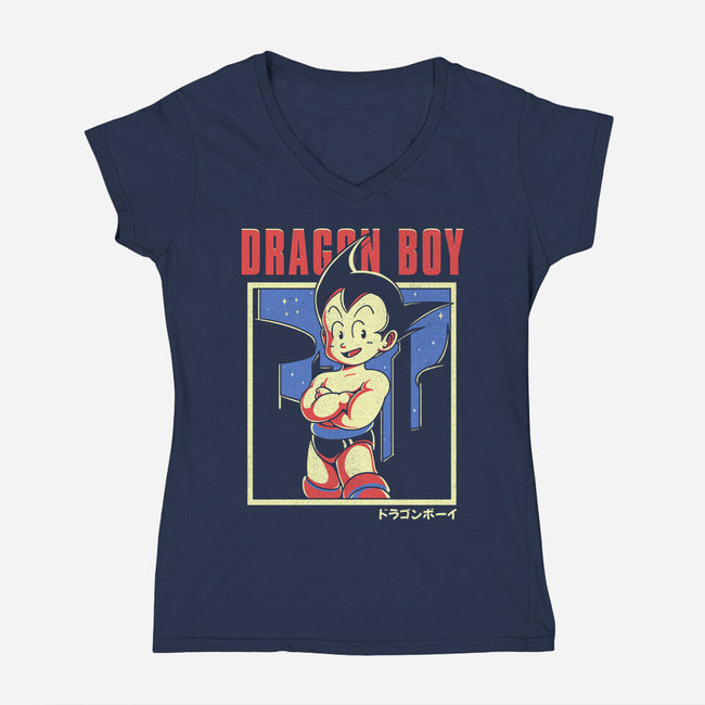 Dragon Boy-Womens-V-Neck-Tee-estudiofitas