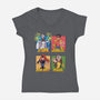 X-men 97 Girls-Womens-V-Neck-Tee-jacnicolauart