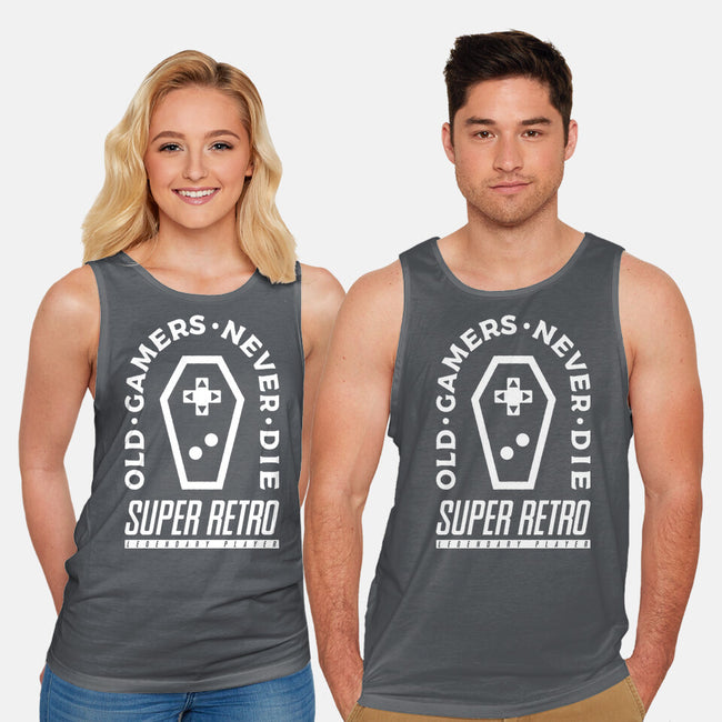 Old Gamers Never Die-Unisex-Basic-Tank-demonigote