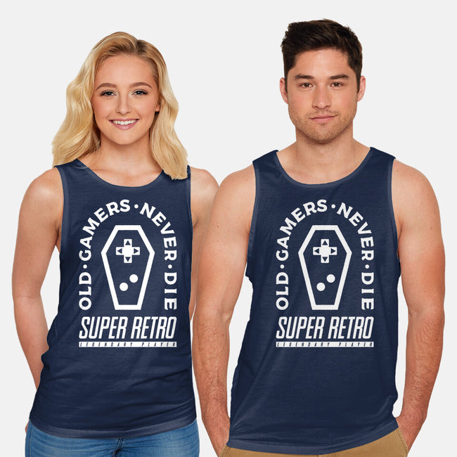 Old Gamers Never Die-Unisex-Basic-Tank-demonigote