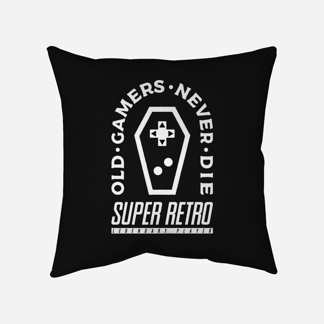 Old Gamers Never Die-None-Non-Removable Cover w Insert-Throw Pillow-demonigote