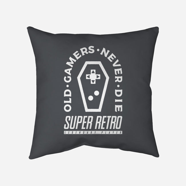 Old Gamers Never Die-None-Non-Removable Cover w Insert-Throw Pillow-demonigote