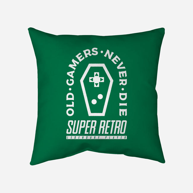 Old Gamers Never Die-None-Non-Removable Cover w Insert-Throw Pillow-demonigote