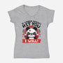 If Karma Doesn't Hit You-Womens-V-Neck-Tee-NemiMakeit