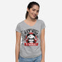 If Karma Doesn't Hit You-Womens-V-Neck-Tee-NemiMakeit