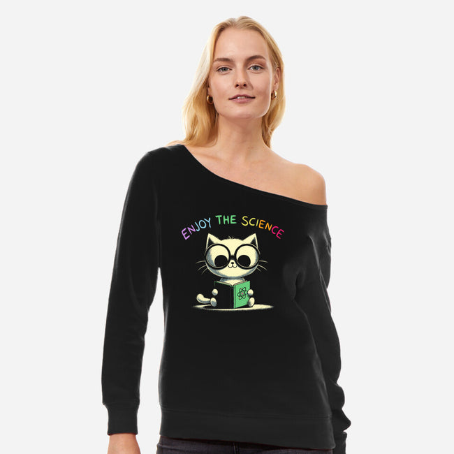 Enjoy The Science-Womens-Off Shoulder-Sweatshirt-BridgeWalker