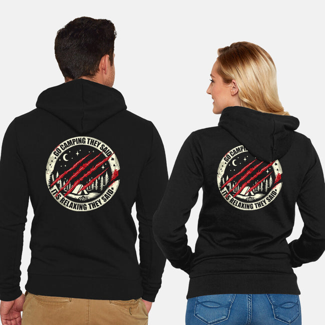 Go Camping They Said-Unisex-Zip-Up-Sweatshirt-BridgeWalker