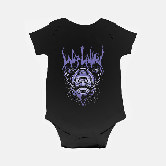 Waluigi Metal-Baby-Basic-Onesie-arace