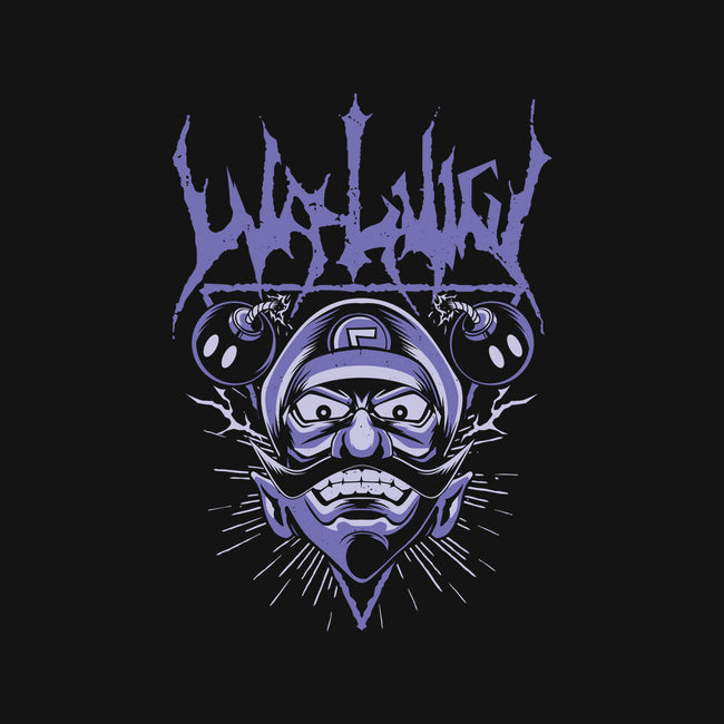 Waluigi Metal-Womens-V-Neck-Tee-arace