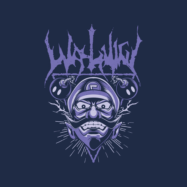 Waluigi Metal-Womens-V-Neck-Tee-arace