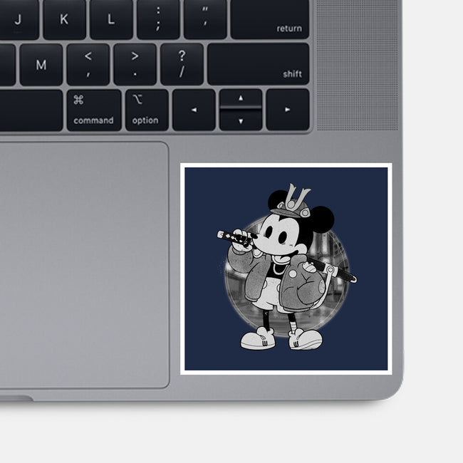 Cyber Samurai Mouse-None-Glossy-Sticker-Bruno Mota
