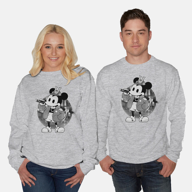 Cyber Samurai Mouse-Unisex-Crew Neck-Sweatshirt-Bruno Mota