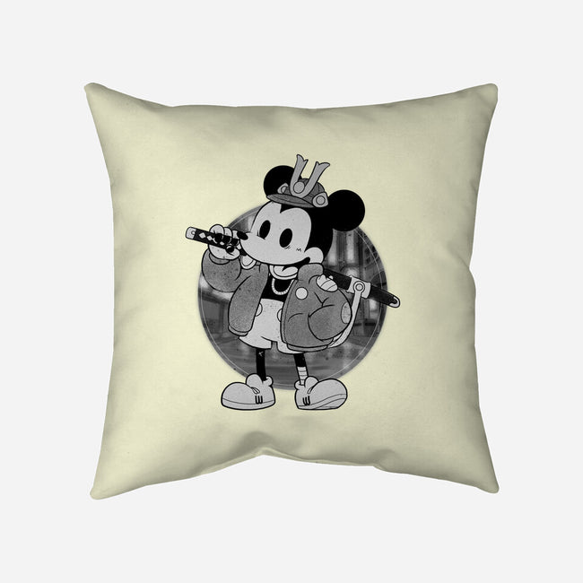 Cyber Samurai Mouse-None-Removable Cover w Insert-Throw Pillow-Bruno Mota