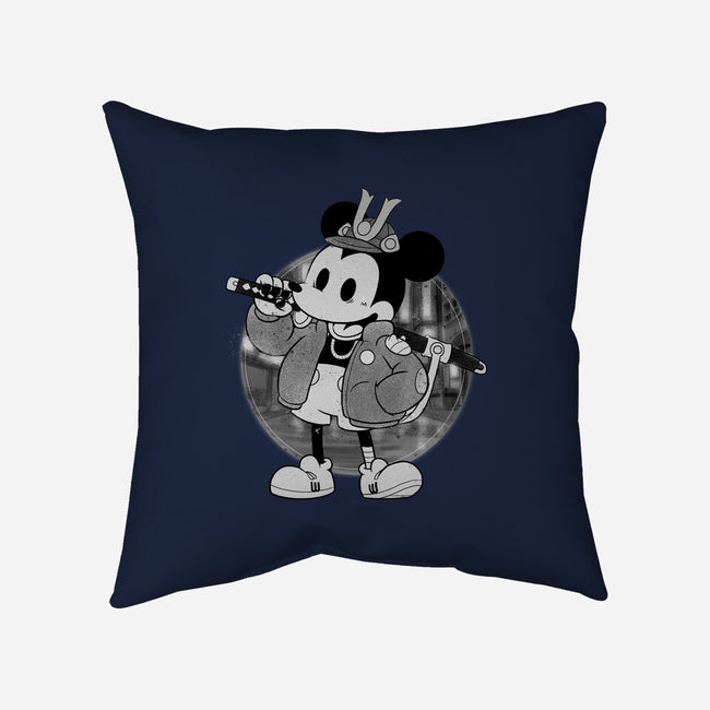 Cyber Samurai Mouse-None-Removable Cover w Insert-Throw Pillow-Bruno Mota