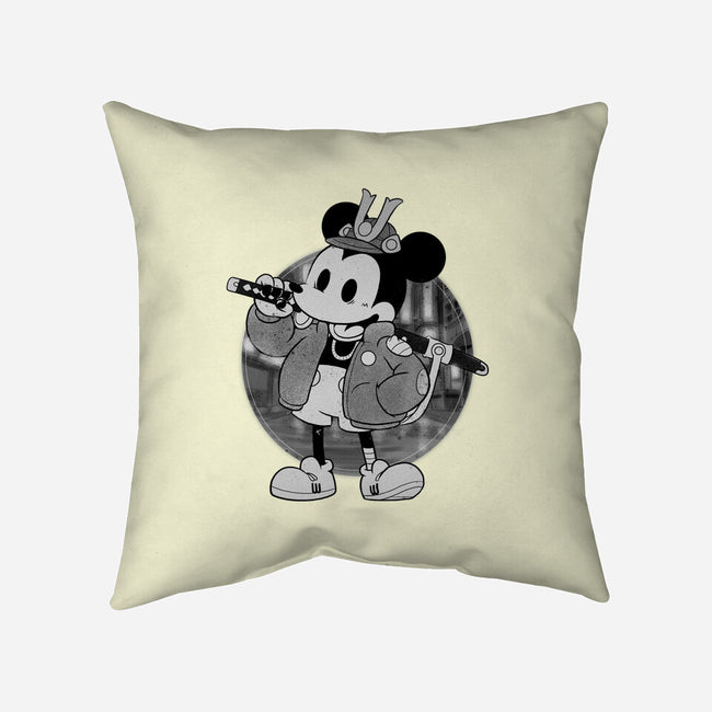 Cyber Samurai Mouse-None-Removable Cover-Throw Pillow-Bruno Mota