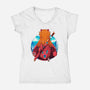 Second Summer-Womens-V-Neck-Tee-Bruno Mota