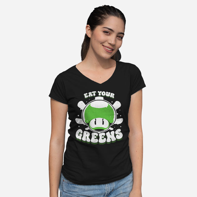 Eat Your Greens-Womens-V-Neck-Tee-estudiofitas