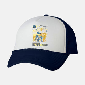 Training Tip Just Dive-Unisex-Trucker-Hat-Heyra Vieira