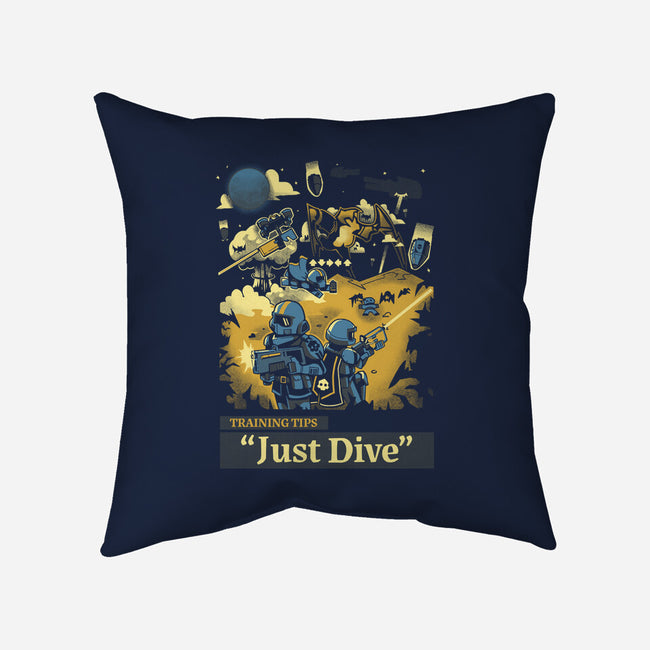 Training Tip Just Dive-None-Non-Removable Cover w Insert-Throw Pillow-Heyra Vieira