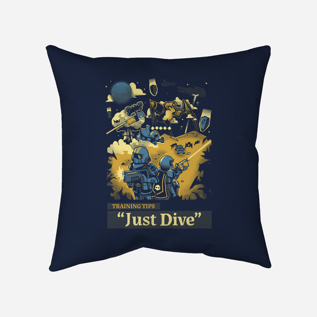 Training Tip Just Dive-None-Removable Cover w Insert-Throw Pillow-Heyra Vieira
