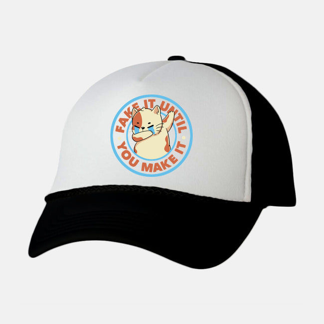 Fake It Until You Make It-Unisex-Trucker-Hat-tobefonseca