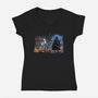 Star Cover-Womens-V-Neck-Tee-zascanauta