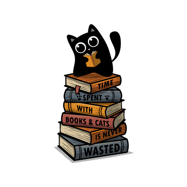 Time Spent With Books And Cats-Mens-Heavyweight-Tee-erion_designs