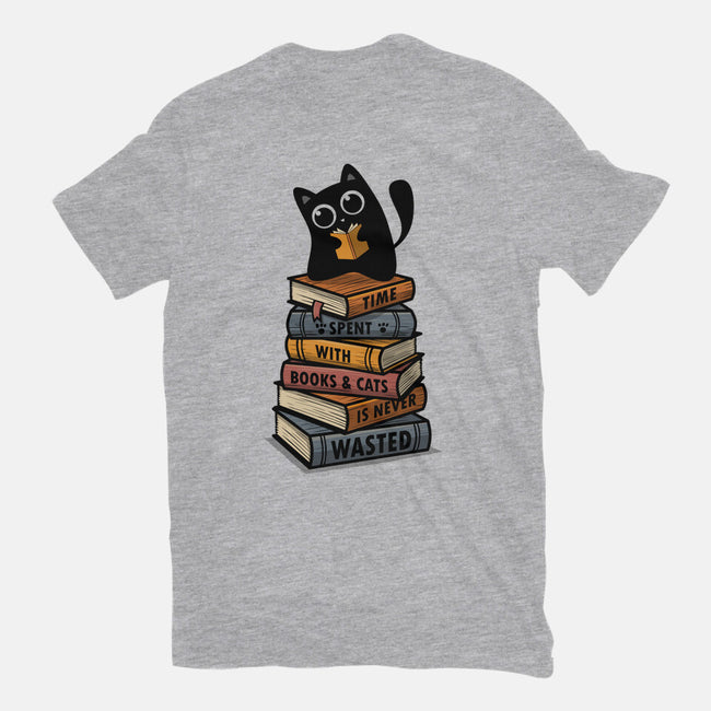 Time Spent With Books And Cats-Mens-Premium-Tee-erion_designs