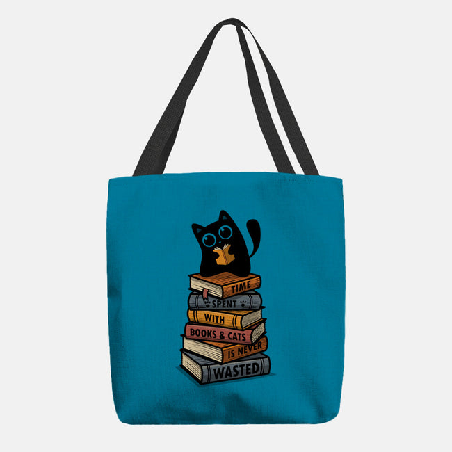 Time Spent With Books And Cats-None-Basic Tote-Bag-erion_designs