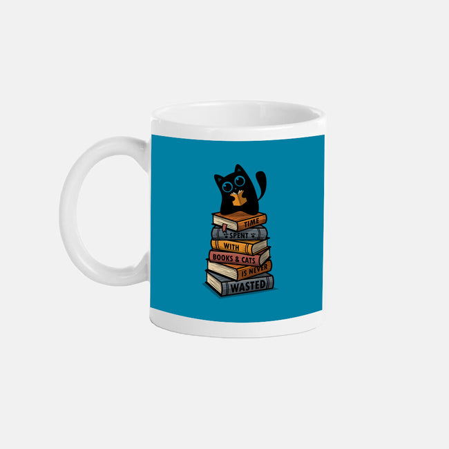 Time Spent With Books And Cats-None-Mug-Drinkware-erion_designs