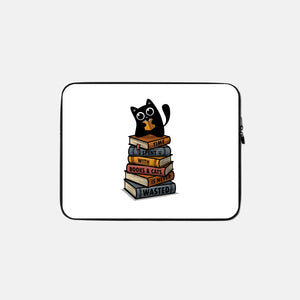 Time Spent With Books And Cats-None-Zippered-Laptop Sleeve-erion_designs