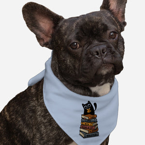 Time Spent With Books And Cats-Dog-Bandana-Pet Collar-erion_designs