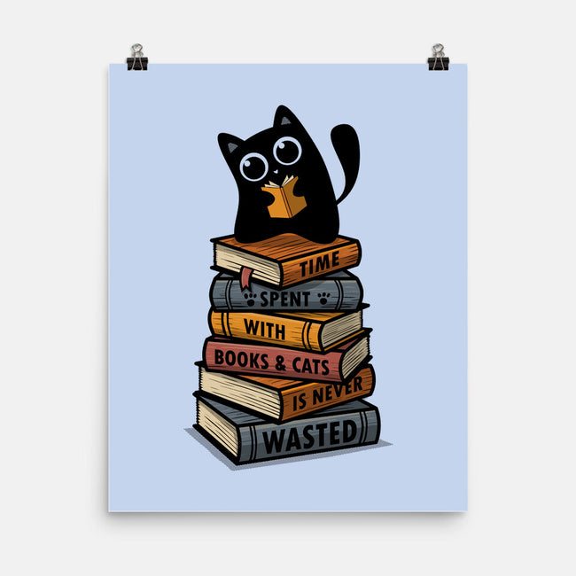 Time Spent With Books And Cats-None-Matte-Poster-erion_designs