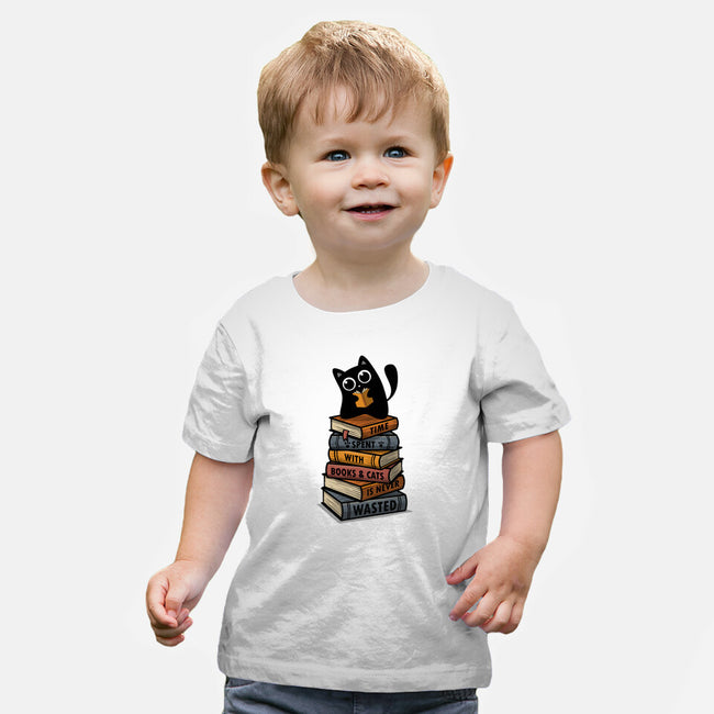 Time Spent With Books And Cats-Baby-Basic-Tee-erion_designs