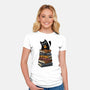 Time Spent With Books And Cats-Womens-Fitted-Tee-erion_designs