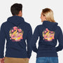 Pink Bowl-Unisex-Zip-Up-Sweatshirt-eduely