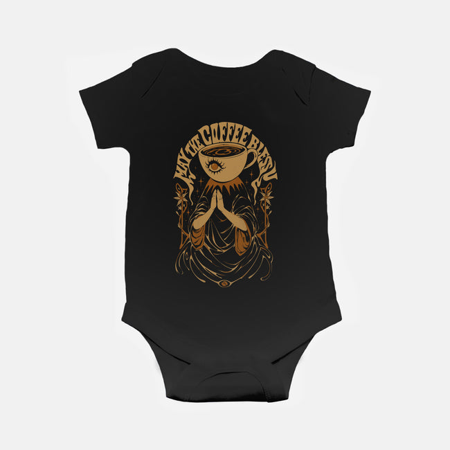 May The Coffee Bless You-Baby-Basic-Onesie-ilustrata