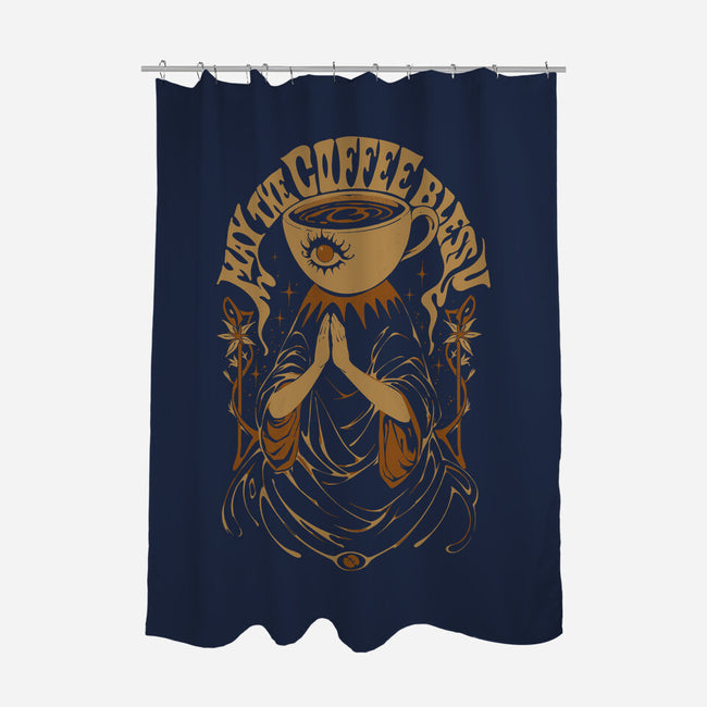 May The Coffee Bless You-None-Polyester-Shower Curtain-ilustrata