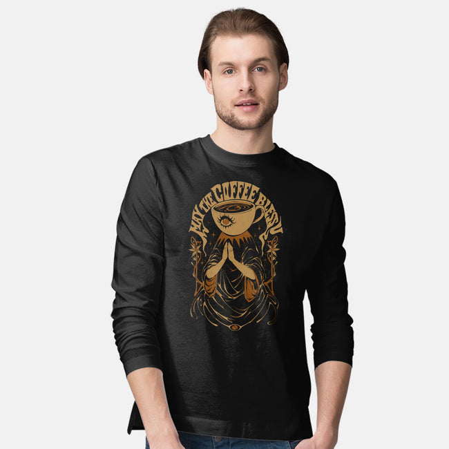 May The Coffee Bless You-Mens-Long Sleeved-Tee-ilustrata