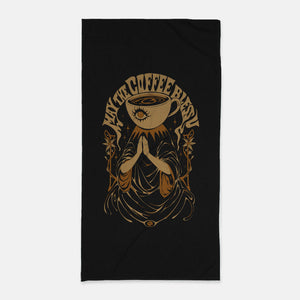 May The Coffee Bless You-None-Beach-Towel-ilustrata