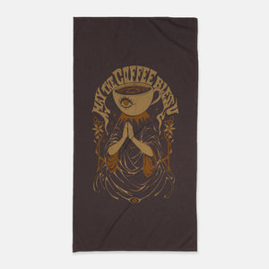 May The Coffee Bless You-None-Beach-Towel-ilustrata