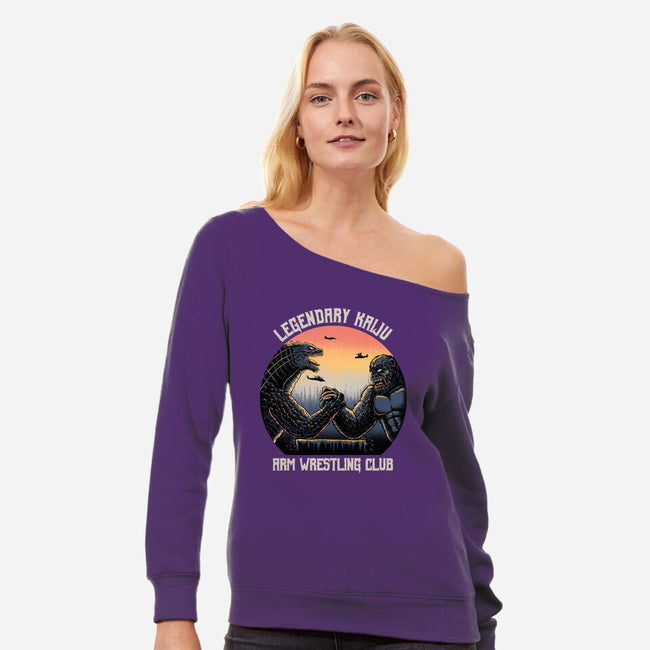 Legendary Kaiju-Womens-Off Shoulder-Sweatshirt-rmatix