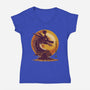 Dragon Ride-Womens-V-Neck-Tee-rmatix